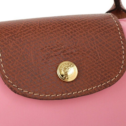 SALE LONGCHAMP Handle Pouch LE PLIAGE ORIGINAL Logo Charm Mini Size GUIMAUVE NEW - Picture 6 of 9
