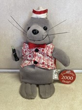 Vintage 1999 Coca-Cola Bean Bag Plush Stuffed Seal with Coke Bottle