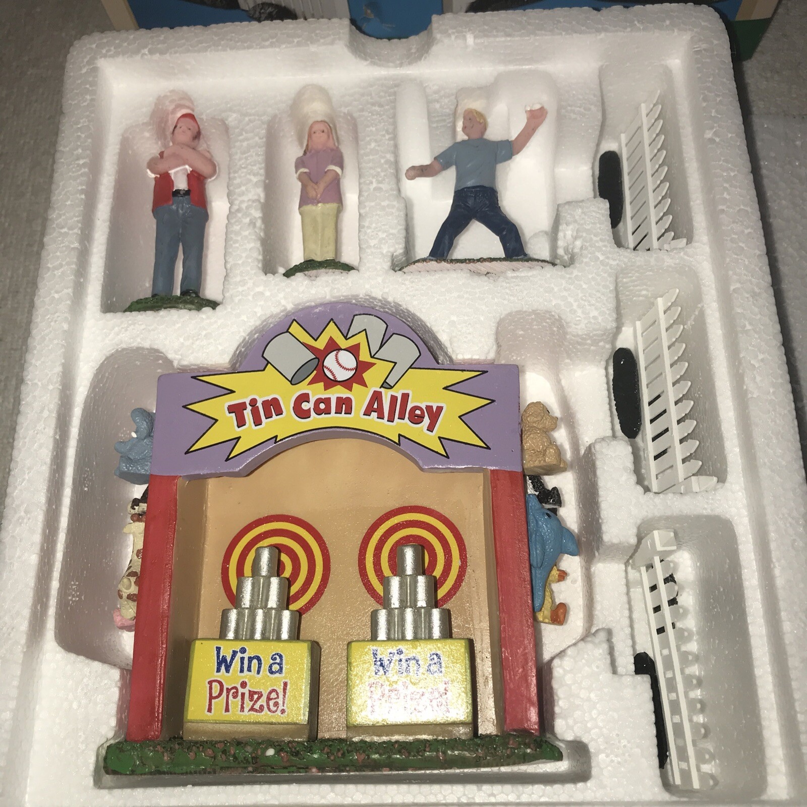 LEMAX CHRISTMAS VILLAGE TIN CAN ALLEY 93429 CIRCUS CARNIVAL PARK 7 PCS