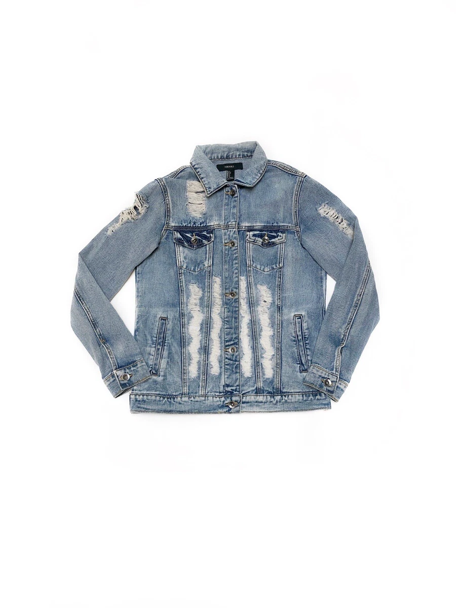 Forever 21 light denim hotsell jacket