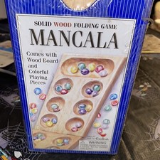 Mancala Solid Wood Folding Board W/ Metal Case