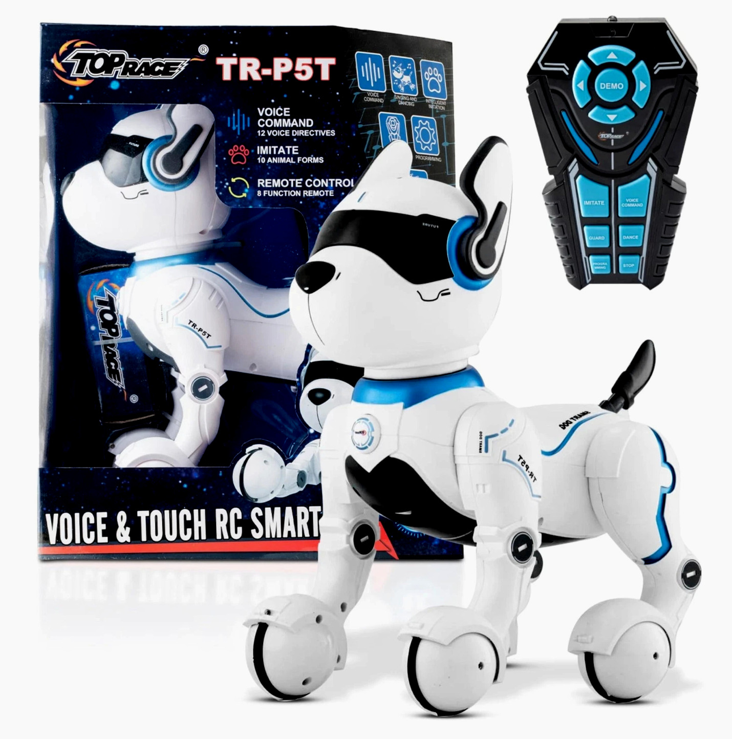 Interactive Programmable Smart Robot Dog Rechargeable Voice Guard Mode Imitation