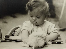 Vintage Photo - Little Girl With Down's Syndrome #75