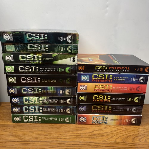 CSI Crime Scene Investigation Seasons 1-9 DVDs + Miami Seasons 1-6 Boxed Set - Picture 1 of 6
