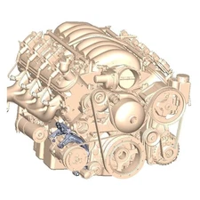 Holley 20-160BK Low Mount LS A/C Accessory Drive Kit