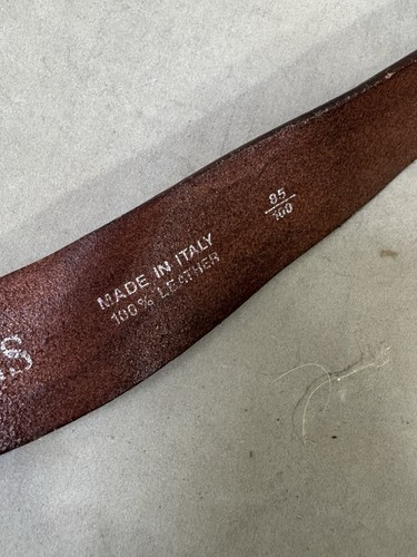 Mens Armani Jeans 06115 AJ Buckle Leather Hook Up Tan Belt Stunning - 第 5/7 張圖片