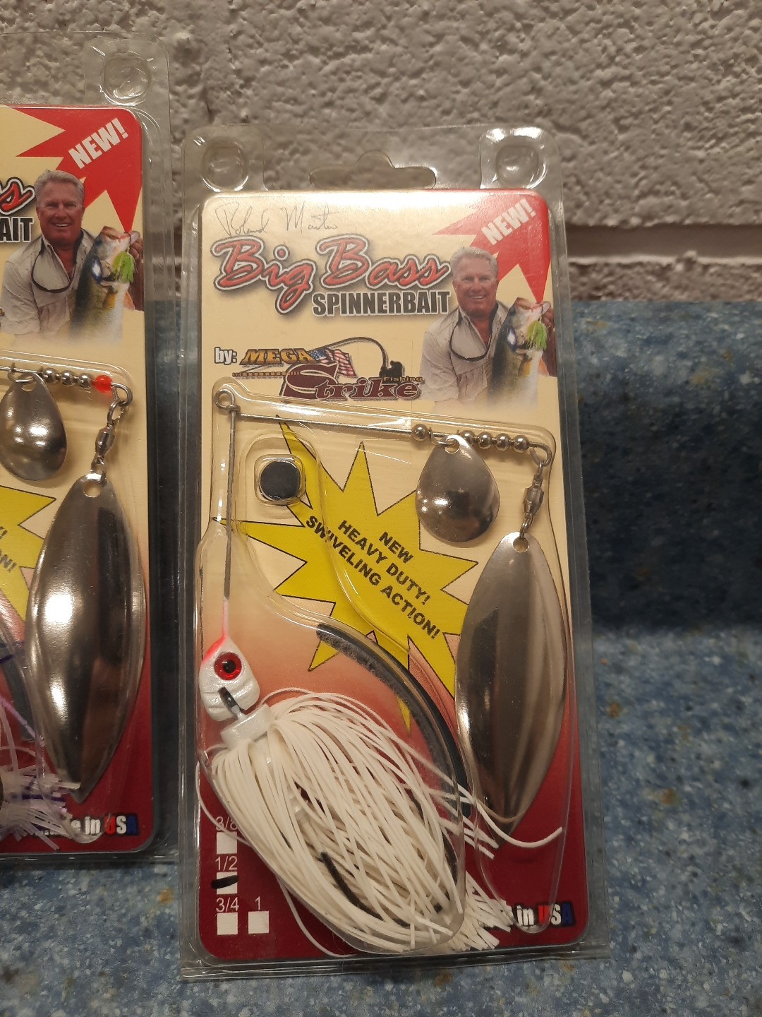 2 Mega Strike Roland Martin Signature Series Big Bass Spinnerbaits  Made In USA!