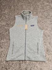 NWT Patagonia Better Sweater Vest Women’s M Stonewash Gray With Corporate Logo 