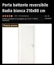 Cornici/telaio porta Badia bianca 210x80 cm nuove imballate