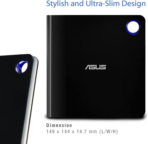 ASUS SBW-06D5H-U BDXL Extern Ultra Slim Blu-ray und MDisc Brenner (USB 3.1, USB- - 第 2/8 張圖片