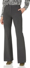 Theory Size 4 Demitria 4A Traceable Wool Pants Grey Wool Blend Trouser 215