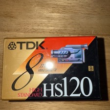 TDK High Standard HS120 8mm Video Cassette   New and Sealed