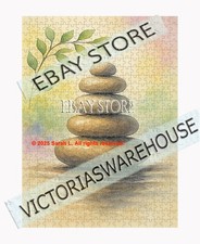 500 piece jigsaw puzzle Zen stone stack calm meditation minimal spiritual