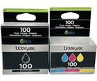 New ListingLexmark Standard Yield 100 Ink Cartridge Black Color Ink Vizix Print Lot of 2