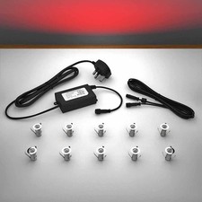 10 x 18mm LED Lights Deck/Decking/Plinth/Kickboard/Recessed/Kitchen - RED