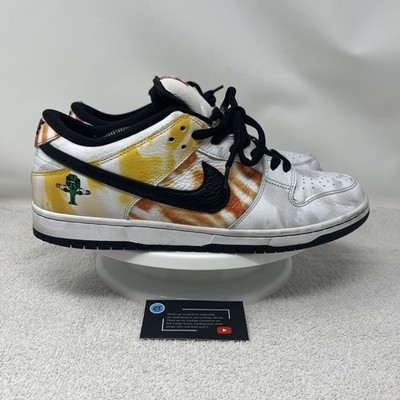 Nike SB Dunk Low Pro QS Raygun Tie-Dye White Sneakers Men s Size 12 BQ6832-101