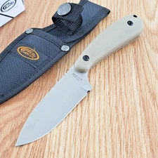 Rite Edge Trailing Fixed Knife 3.5" Satin Finish 3Cr13 Steel Blade ABS Handle