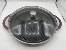 Cast Iron Staub Steam Grill with Lid - 12-inch - Dark Maroon