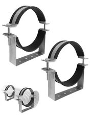 8 Inch Pipe Support Bracket w/Rubber Pad for 7.8-8.2In Duct Chimney System