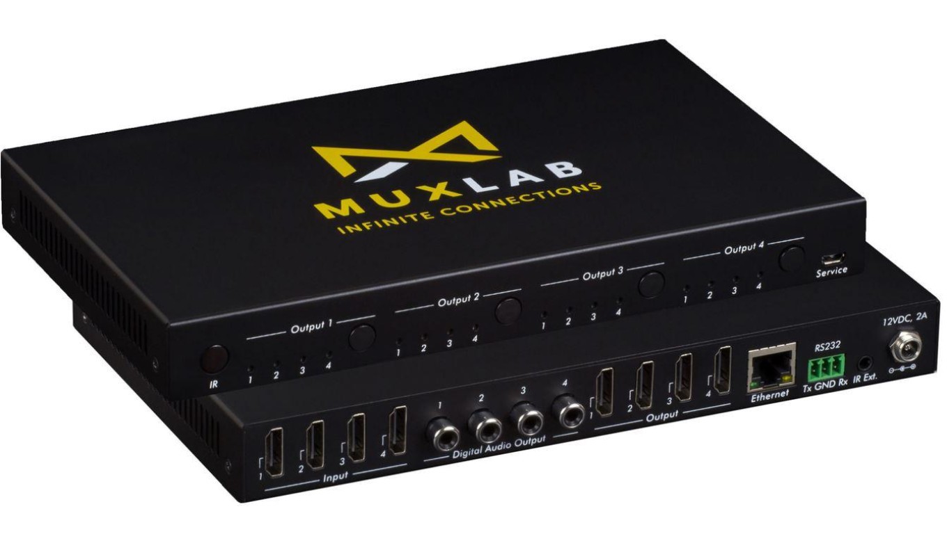 Matryca wideo HDMI, 4x4, 4K@60, RS-232, IR, TCP/IP - 100508
