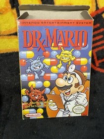 Dr. Mario (Nintendo NES, 1990) - No Manual Game Cartridge with Box Sleeve Case
