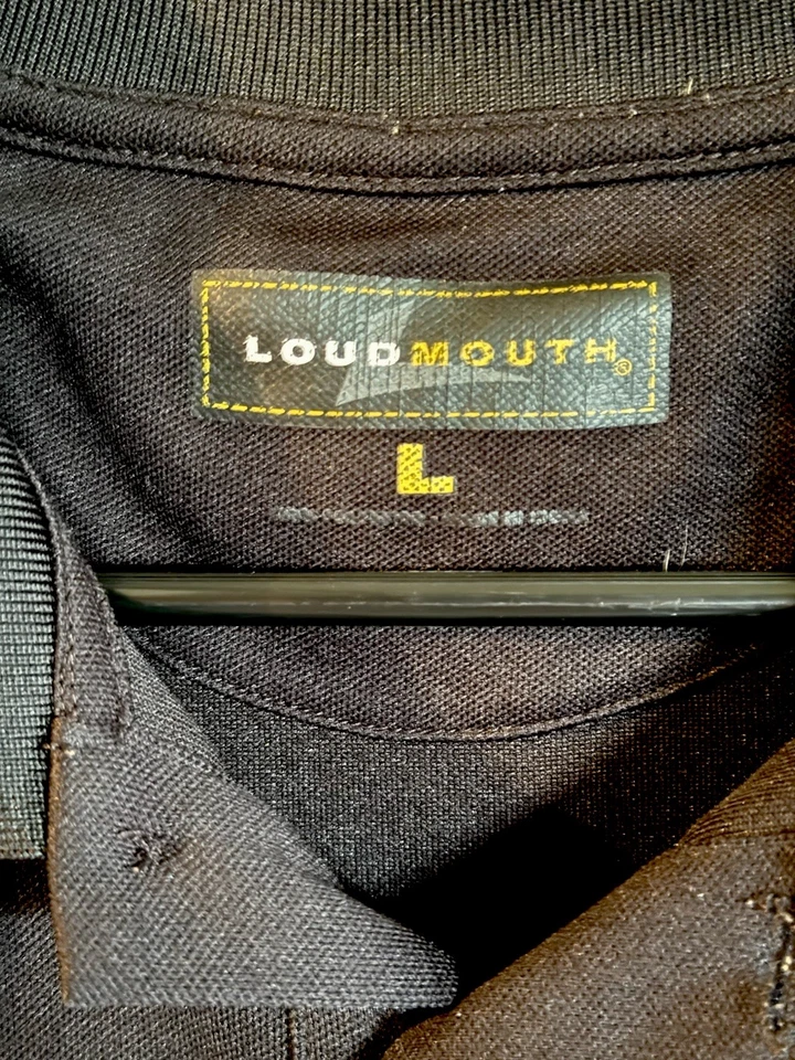 Рубашка для гольфа мужская Loudmouth большая L черная Polo вентилируемая легкая - Изображение 4 из 4