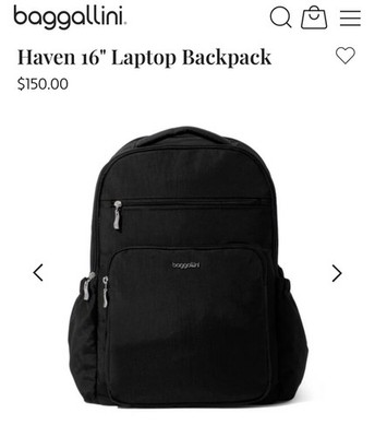 Baggallini Haven 16 in. Laptop Backpack Black New with tag Baggallini Haven 16” Laptop backpack OS | eBay main image 3