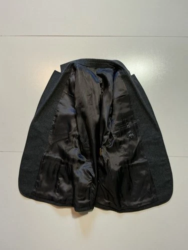 A.P.C. Rue Madame Paris Two Button Charcoal Grey Sportscoat Blazer Jacket Sz. M image 3