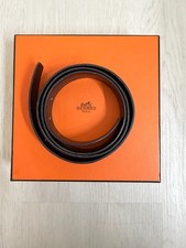 Hermes 32mm Belt reversable size 95 Noir/Chocolate no Buckle