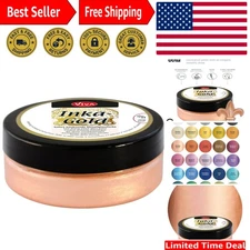 Inka Gold 2.3 oz Gilding Wax in Apricot - Quick-Drying Metal Shine for DIY Art