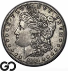 1884-S Morgan Silver Dollar Coin, Tough Choice AU Better Date