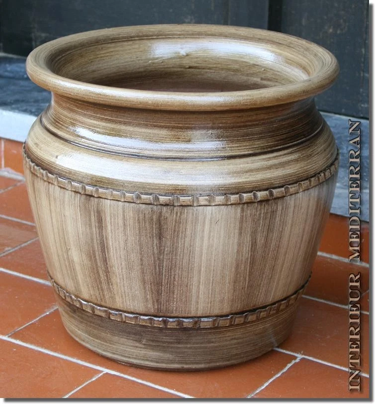 ÜBERTOPF Pflanzkübel Topf Pflanztopf stabil handgefertigt Keramik 30 CM Portugal - Bild 4 von 4