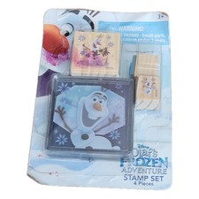 DISEÑOS INNOVADORES ~ AVENTURA CONGELADA DE DISNEY OLAF ~ JUEGO DE SELLOS DE GOMA MONTADOS EN MADERA