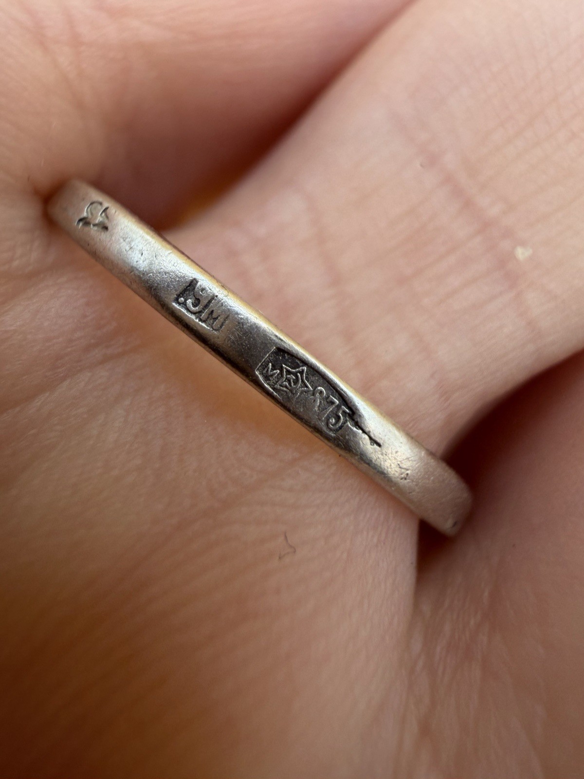Soviet ring, 875 silver, size T #150 image 6