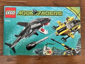 Lego 7773 Aqua Raiders: Tiger Shark Attack - w/ Instructions -  Read