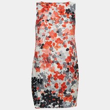 RED Valentino Multicolor Floral Print Bow Detail Mini Dress S