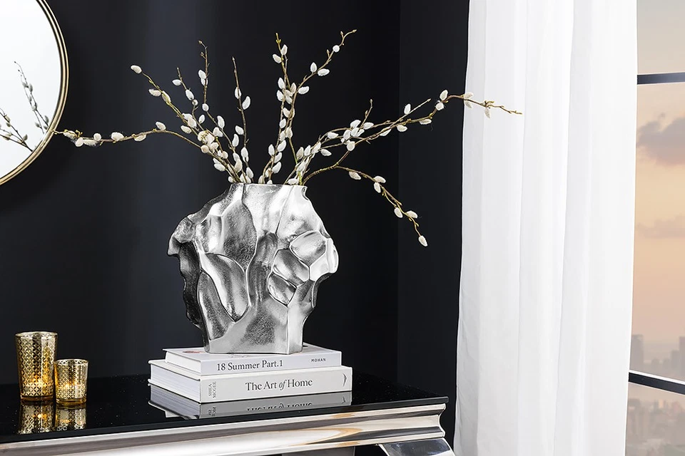 Deko-Vase LIQUID - 30cm - FARBWAHL - Metall - Hammerschlag-Design - handmade - Bild 3 von 4