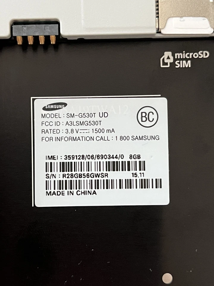 Серый аккумулятор Samsung Galaxy Grand Prime SM-G530T T-Mobile нуждается в замене - Изображение 4 из 4