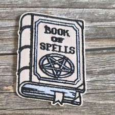 Book Of Spells Witchcraft Witch Gothic Light Pink New Age Wicca Iron on Patch
