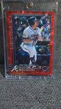 2025 Topps Red diamante Parallel Rookie Debut Drake Baldwin Atlanta Braves 2/5