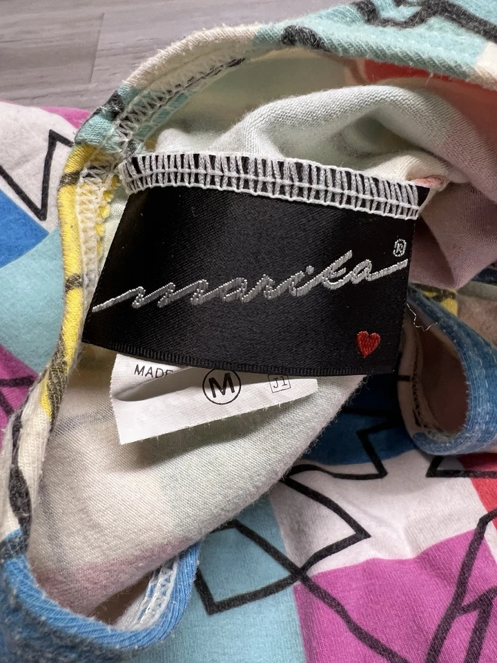 Traje de baño Marika vintage años 80 90 corte alto retro colorido geométrico para mujer talla mediana Foto 4 de 4