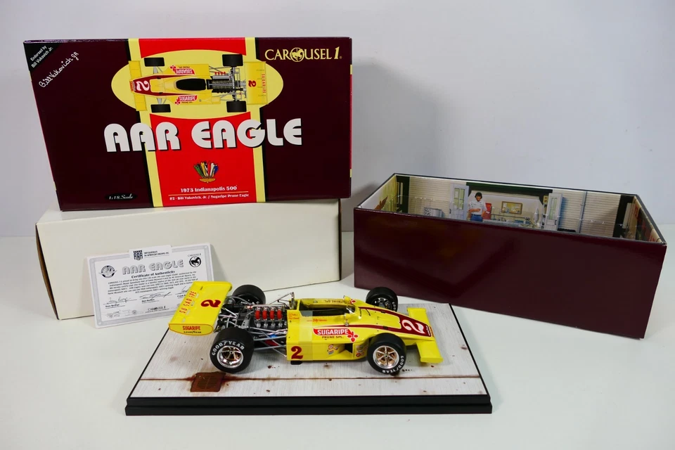 CAROUSEL 1 #4702 AAR EAGLE 1973 INDIANAPOLIS 500 #2 B. Yukovich 1/18 Scale Car - Image 4 of 4