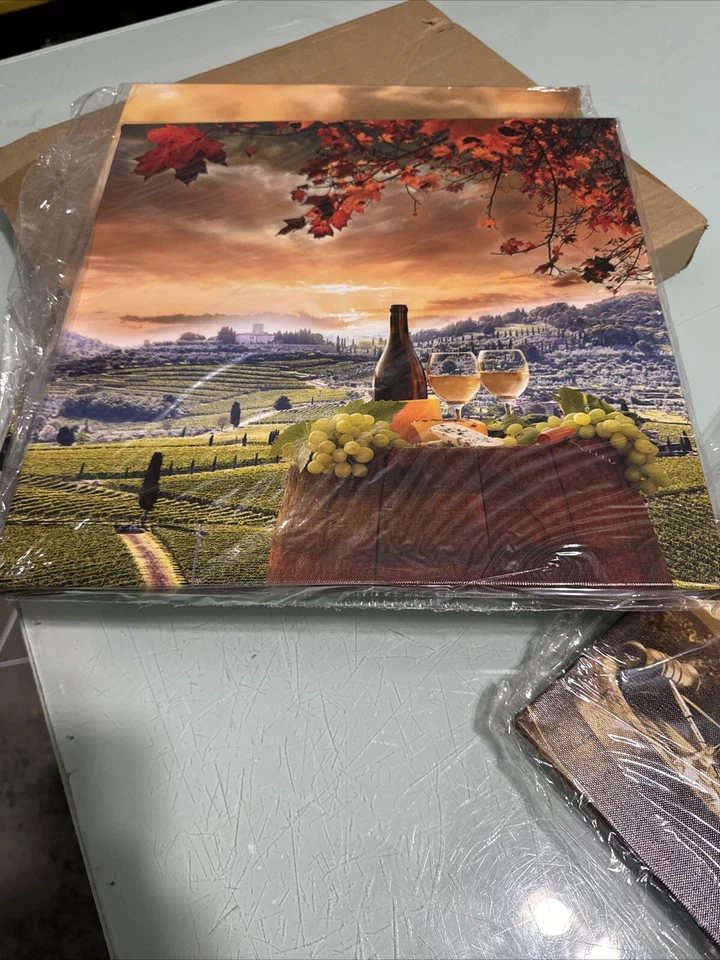 厨房墙面装饰红酒杯绘画图片帆布印花墙艺术 — 第 2/4 张图片