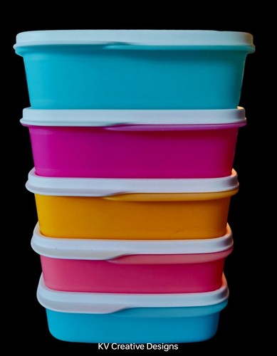 Tupperware Lunch It Divided Containers W/ Lids Meal Prep Bento Box Lot of 5 - Picture 3 of 8