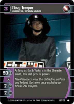 STAR WARS TCG WOTC EMPIRE STRIKES BACK NAVY TROOPER 182/210 FOIL
