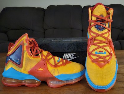 Lebron XIX Space Jam Magenta Orange/Light Blue Fury Size 10 Men US 