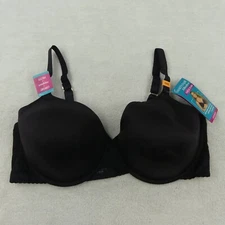 Vanity Fair Bra Womens 42DD Black Underwired Effortless 78165