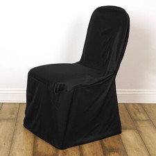 Black STRETCH SCUBA BANQUET CHAIR COVER Wedding Catering Party Supplies Dinner