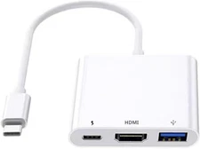 Digital AV Multiport Adapter Apple USB-C USB 3.0 To 4K HDMI AV Adapter, White