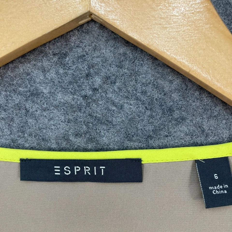 Top Esprit para mujer 6 beige manga corta cuello barco ajuste cómodo 18202 Foto 4 de 4